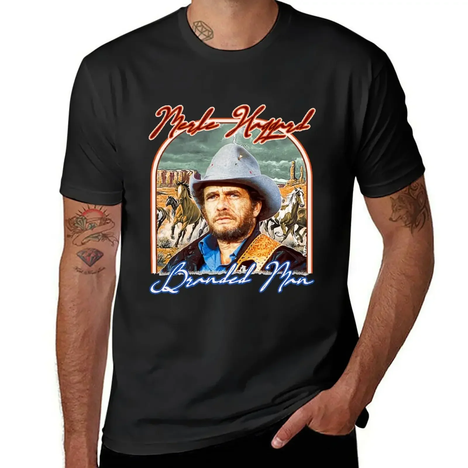 Merle Haggard dd T-shirt funnys sports fans korean fashion men graphic t shirts