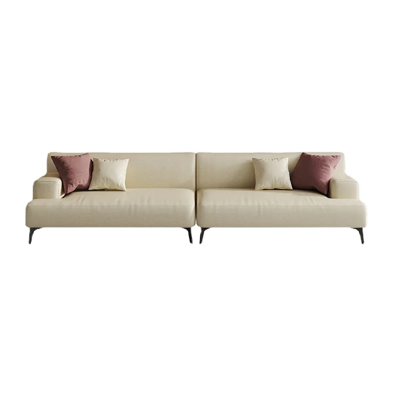 

ZL Technology Fabric Disposable Nordic Three-Person Minimalist Straight-Row Sofa