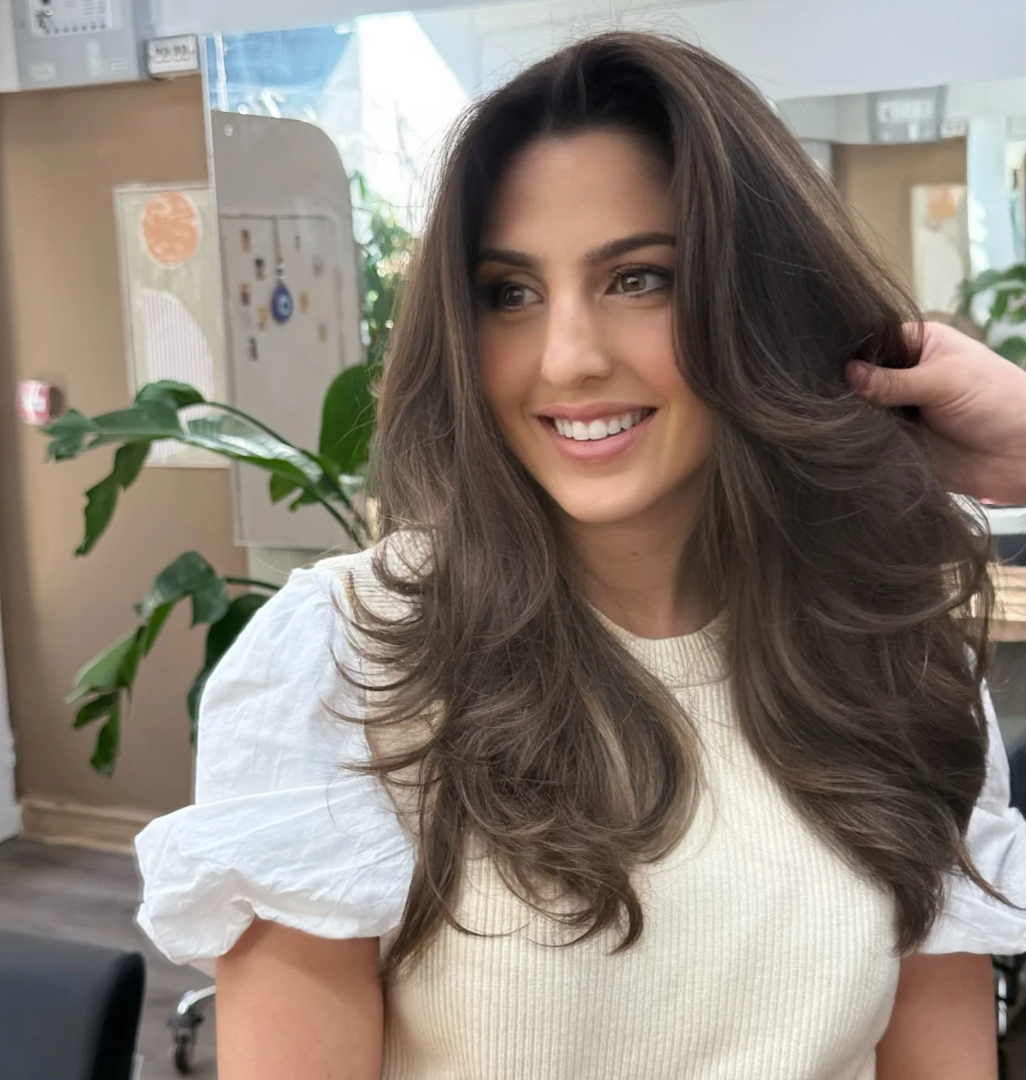 

High Quality Dark Brown Wig Middle Part Body Wavy Synthetic Lace Front Wig Glueless Wig Synthetic Lace Wigs for Women Brown Wig
