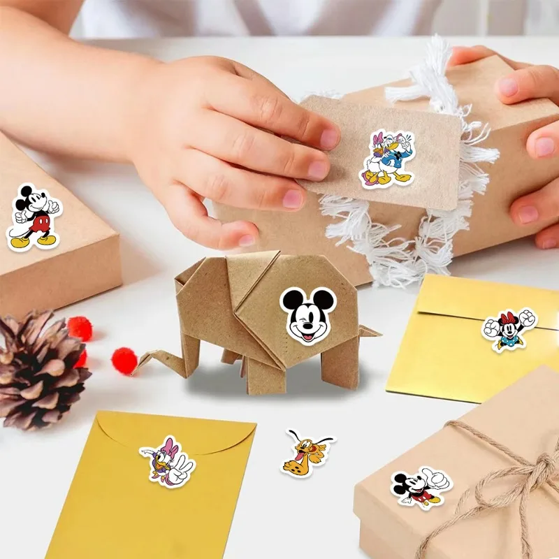 500PCS Minnie Mickey Mouse Cute Stickers Cartoon Anime Derivative Peripheral Kawaii Sticker Art Supplies Decorations Party Gifts