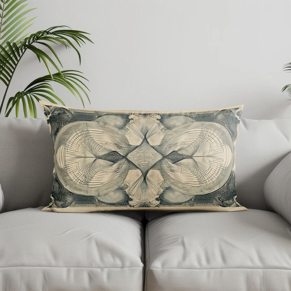 Home Decor Dragon Ornamental Pattern Pillow Suitable For Sofa Bedroom Car Pillow Cover Cushion Rectangular Back Cushion