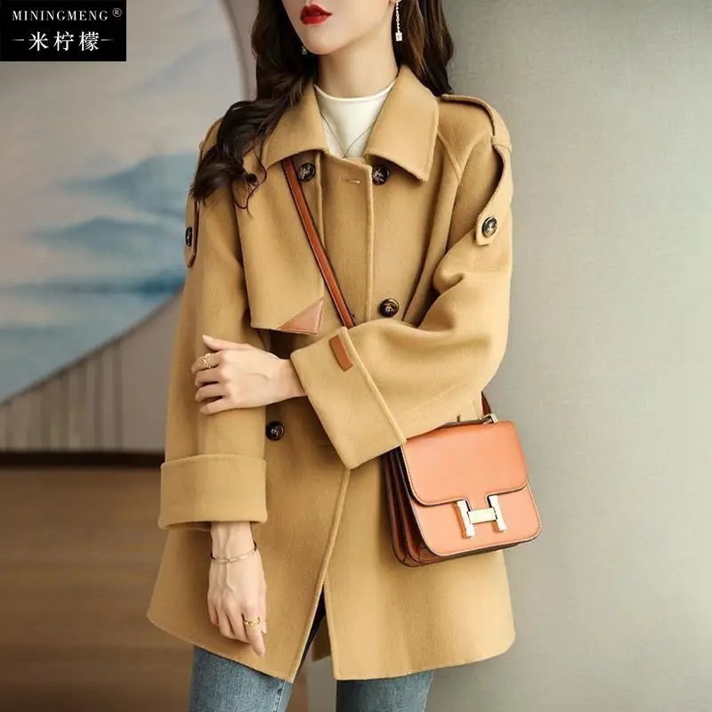 Autumn and Winter New Fashion Korean Style Loose Slim Casual Versatile Small High-end Commuting Woolen Jacket Casual Trendy