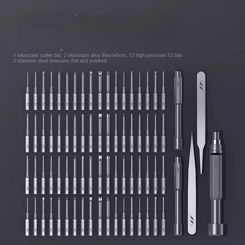 Youpin JIMI JM-GNT80 80 in 1 Precision Screwdrivers 72PC S2 Alloy Steel Bits Multi-used Repair Screw Driver with Rods Home Tools