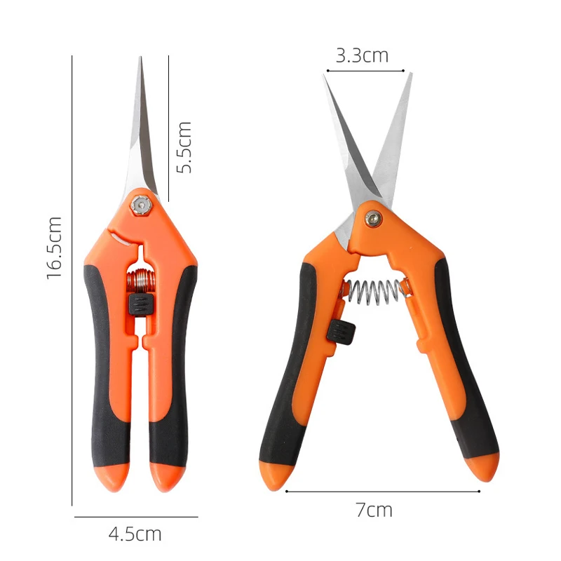 Imagem -06 - Jardinagem Tesoura Poda Ramo Árvore Tesouras Colheita de Frutas Scissor Erva Daninha Vasos Pruners Flor 1pc Aço Inoxidável