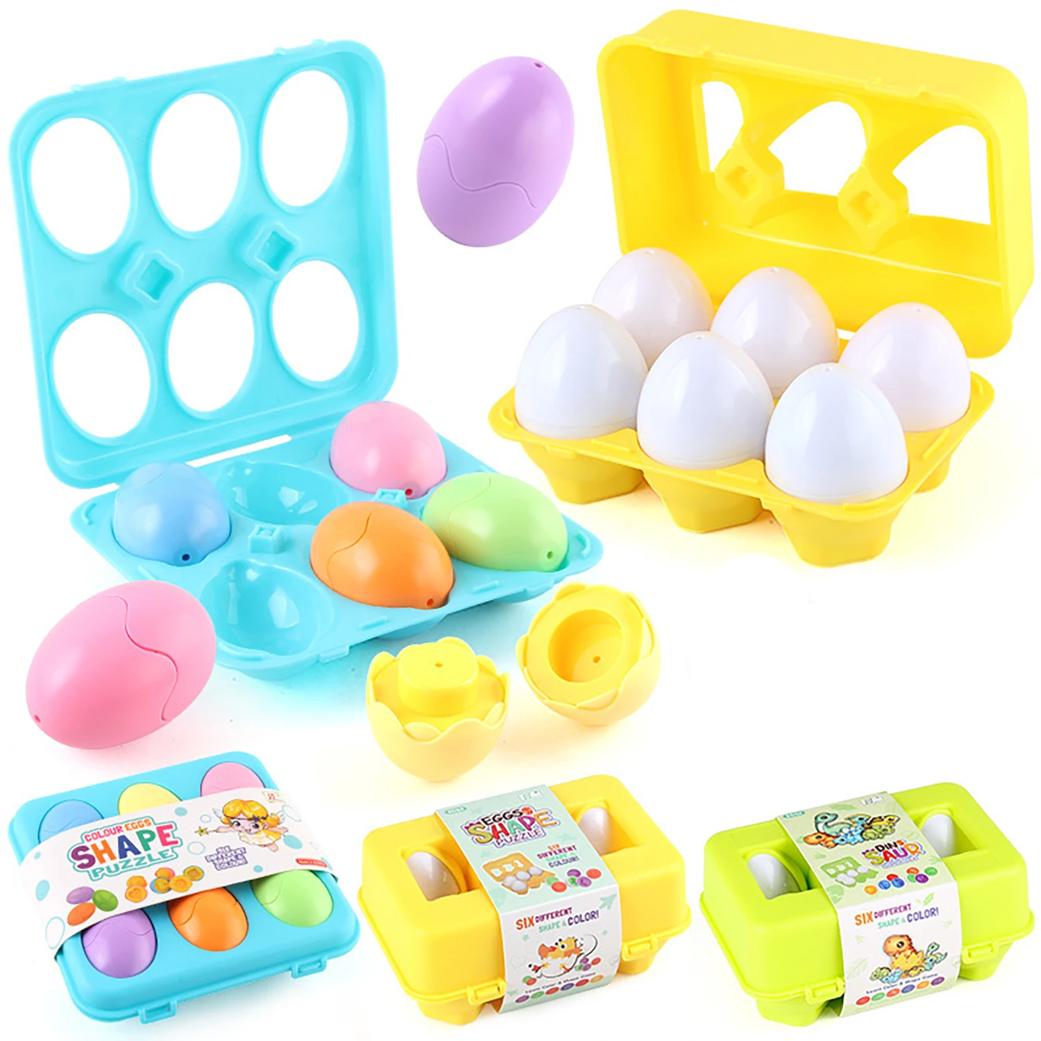 

Children's DIY puzzle pairing with smart eggs, early education intelligence development toys, Easter gifts