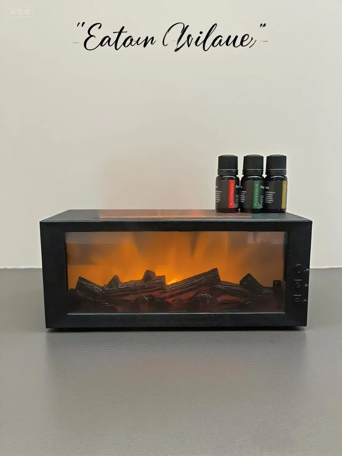 Penyebar Minyak Esensial 300Ml dengan Api Warna-warni, Mesin Aromaterapi, Pelembap Udara, Mati Otomatis, Pengatur Waktu & Remote Control untuk Rumah