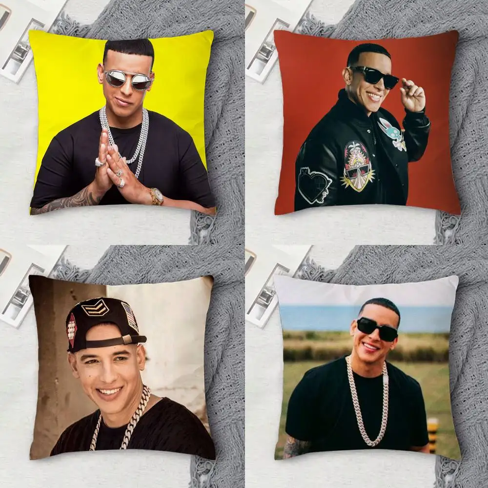 

D-Daddy Yankee Double-sided Printed Square Decorative Cushion Cover for Sofa Living Room Home Decor