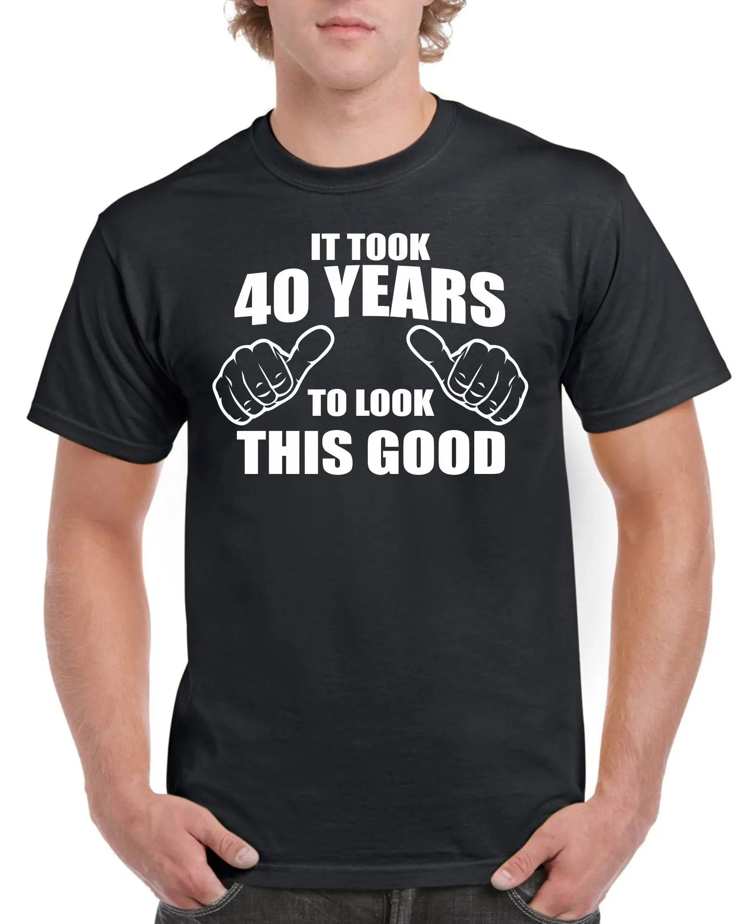 Mens 40Th Birthday T Shirt Top Present Forty It Took 40 Years To Look This Good Funny Year 1983 S