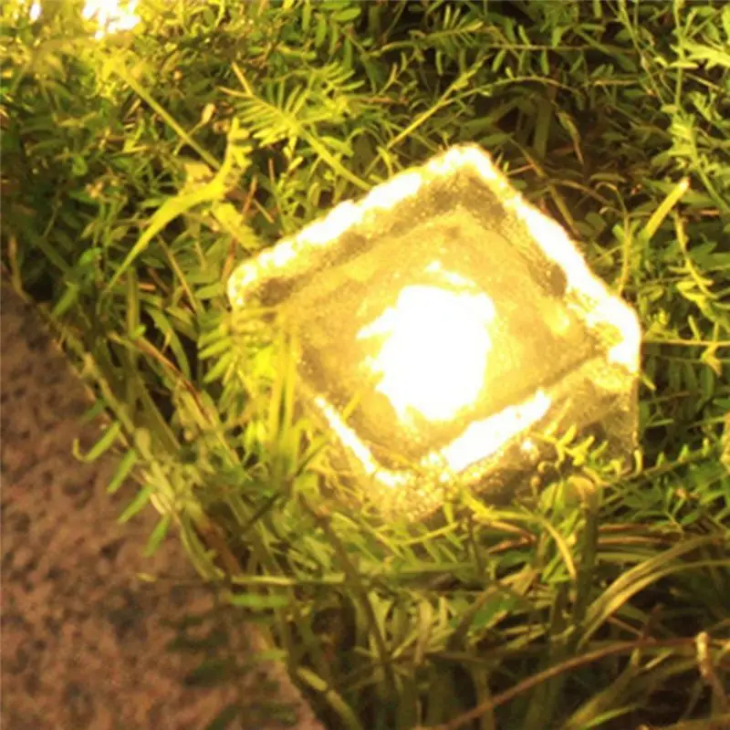 [B17B!】 Outdoor Waterproof Solar Lights Led Ice Brick Lamp Stair Step Paver Lamp Yard Patio Lawn Garden Decoration Light