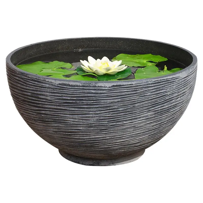 

Bowl Fountain Outdoor Exquisite Large Garden Bowl Planter Resin Crafted Unique Garden Bowl Planter Water Plant Pot For