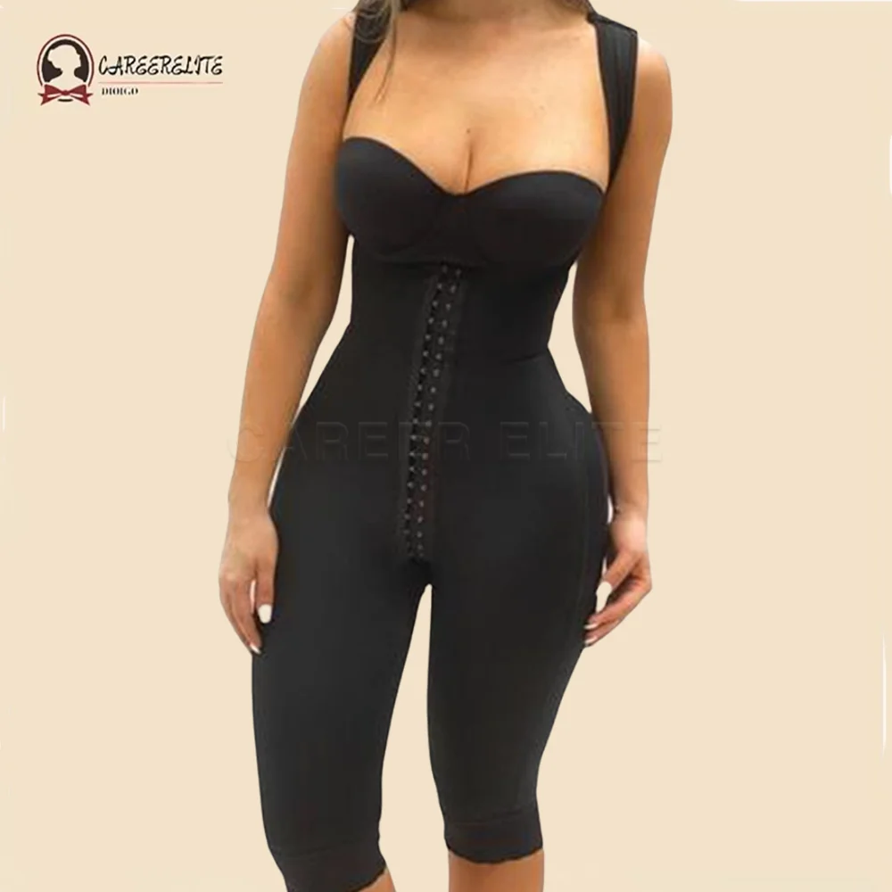 Bodysuits for Women Sleeveless Knee Length Shapewear Wide Shoulder Straps Butt-Lifting Tummy Control Compression Corset BBL