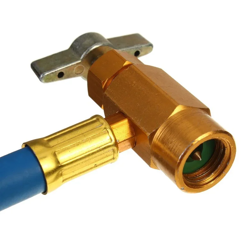 Tuyau de charge de gaz réfrigérant R134A A/C, avec manomètres, tuyau de remplissage en caoutchouc pour climatiseur de voiture