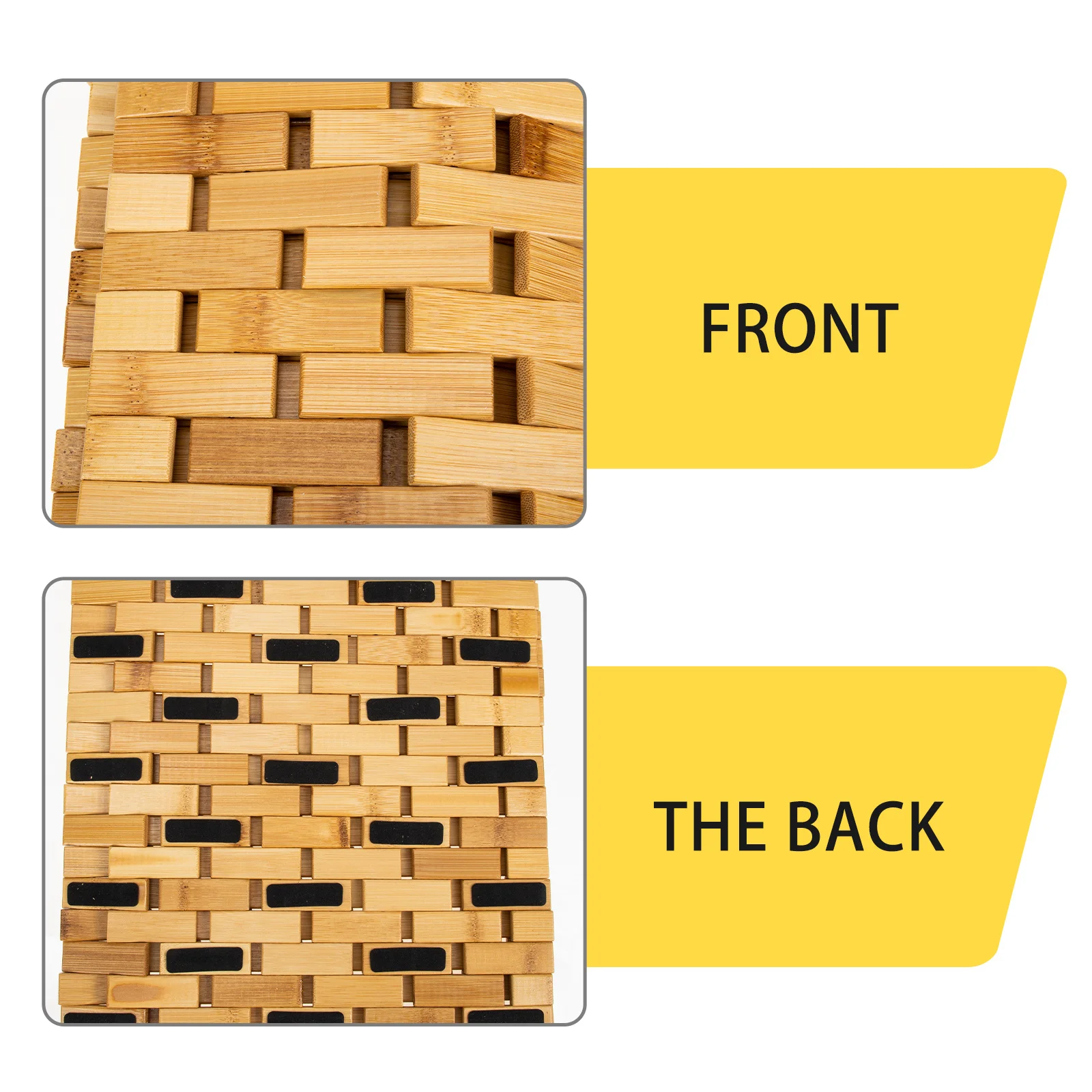 

Bamboo Bathroom Mat Non-Slip Woven Floor Cushion For Home Living Room Bedroom Entrance Dormitory Anti-Slip Ground Pad