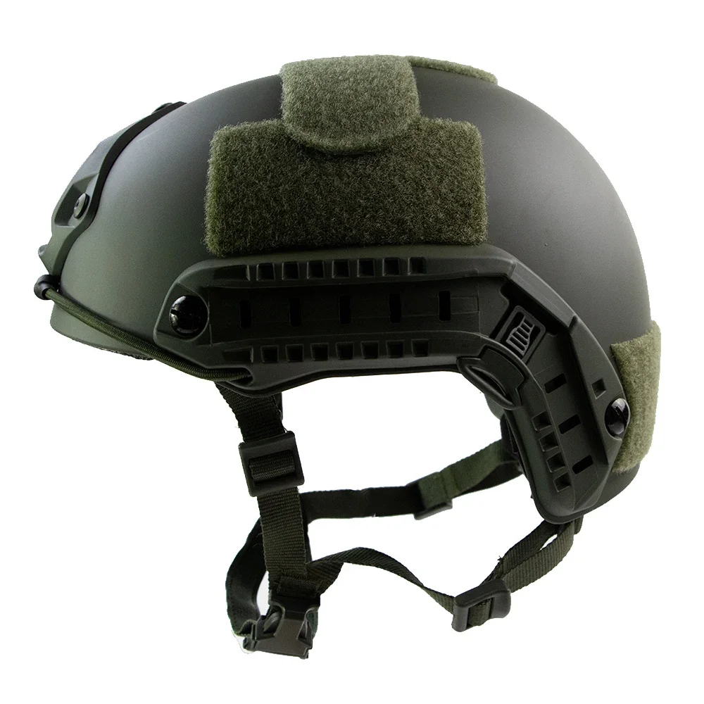 NONE Schneller taktischer Helm, verstellbarer Knopf, verdicktes ABS, Outdoor-Luftpistolen-Schießen, CS-Schutzausrüstung, geeignete Kopfgröße 55–60 cm 10