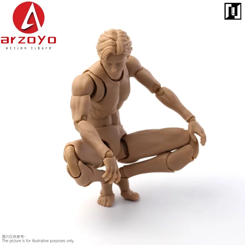 Mirrfig MF001 1/12 cuerpo de articulación muscular masculina blanco amarillo 16,2 cm figura de acción súper Flexible muñeca modelo articulada