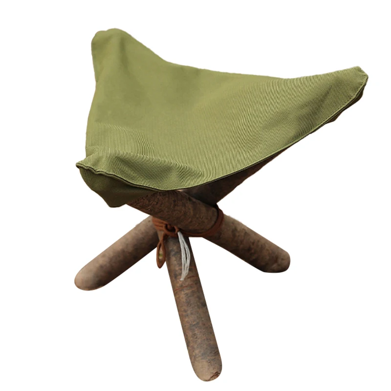 Folding Waterproof Cloth Portable Small Triangular Stool for Camping Fishing Hiking Beach Triangular stool cloth