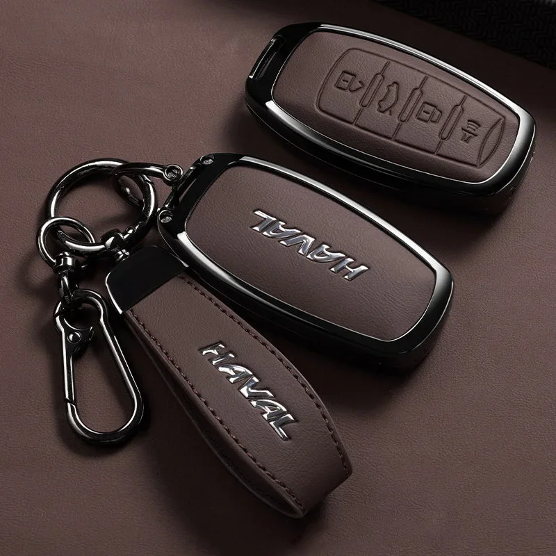 Zinc Alloy Car Key Case for Great Wall Haval H6 Hover 2023 2024 2026 Keychain Remote Cover Shell Housing Holder Fob Accessories