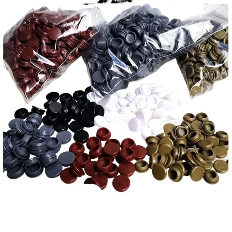 10Pcs 5-18mm Plastic Plug Hole Cover Caps Wall Cable Desk Plugs Furniture Holes Round Profile Pipe Cap Gromet Wire Screw Covers