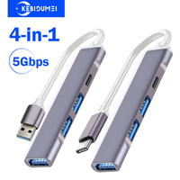 4-in-1 USB Hubs TYPE C HUB Multi USB Splitter 5Gbps High Speed Transmission USB 3.0 HUB OTG Adapter for PC Laptop Macbook