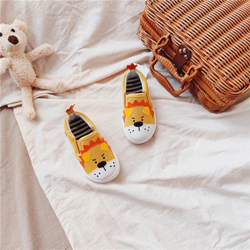 Kid Shoe Child Canvas Shoe Toddler Boy Cartoon Casual Shoe Soft Sole Comfort Sneaker Kid Slip on Flat Girls Shoes Tenis Infantil