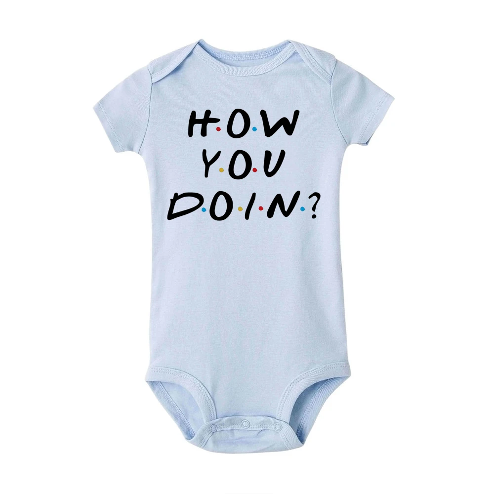 How You Doin Newborn Baby Boy Girl Jumpsuit Fashion Casual Short Sleeve Romper Baby Girl Outfit Clothes Accessories Holiday Gift