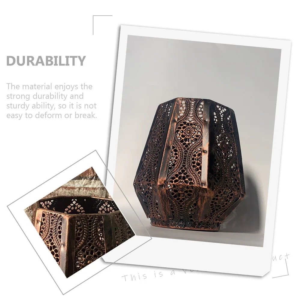 

Rustic Design Moroccan Morocco Holder Home Decor Retro Tea Light Stand Desktop Decoration Wrought Iron