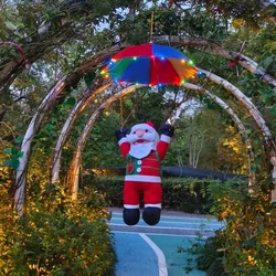 LED luminous Santa Claus parachute decoration pendant luminous parachute Santa Claus Christmas supplies