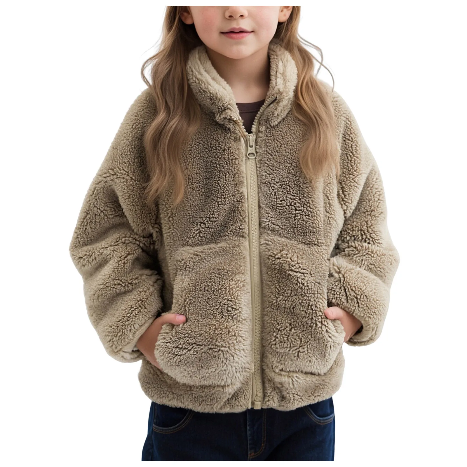 

Children's Jacket Fleece Jacket Children Girls Warm Winter Jacket Soft h Cuddly Jacket Plain Little Girls Heavy Winter Coats
