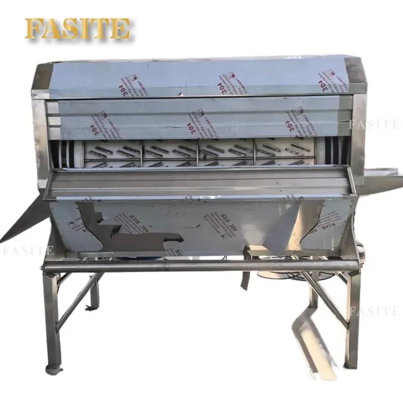 For Commercial Potato Persimmon Taro Peeler Pneumatic Continuous High Yield Peeling Equipment Vegetable Fruit Skin Remover