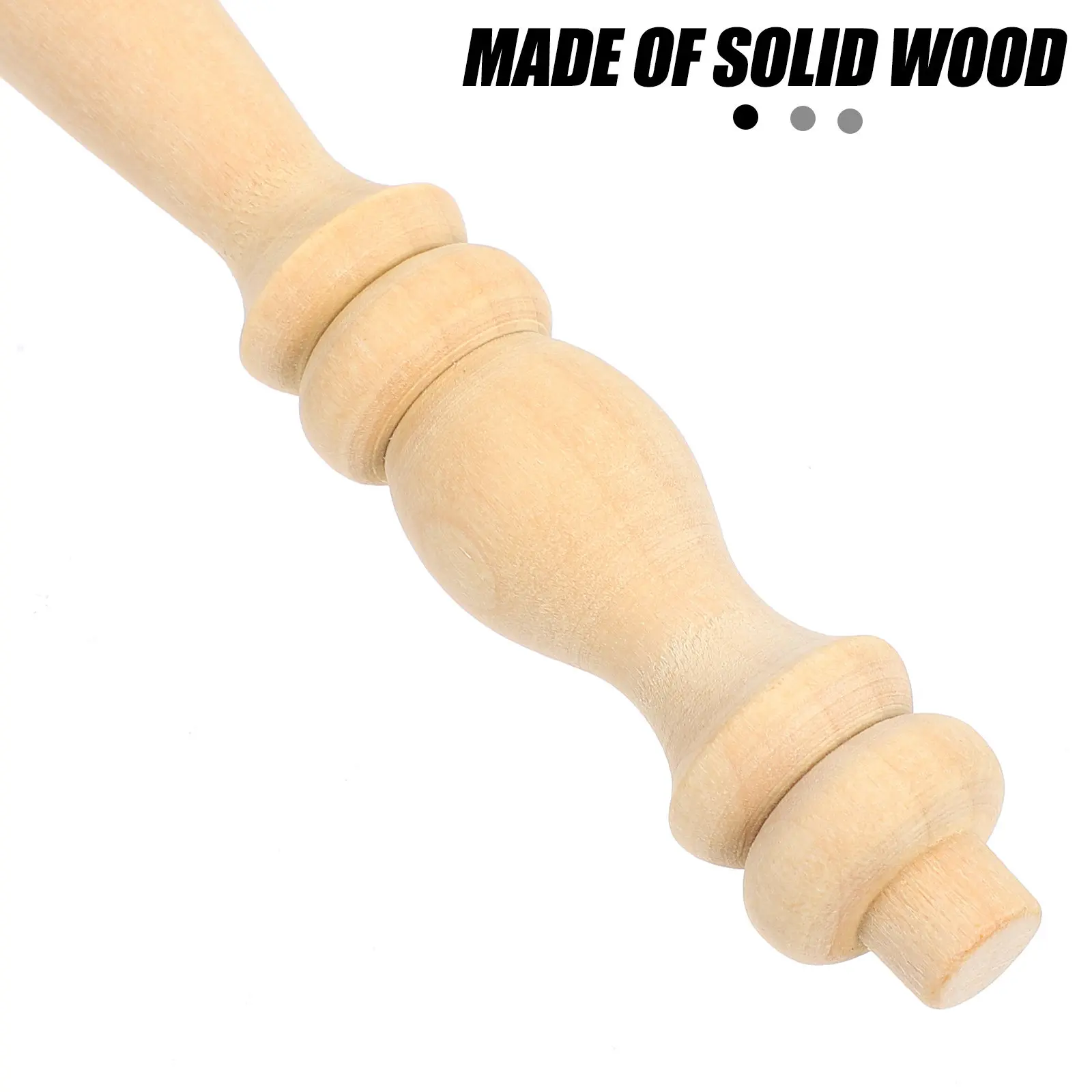 Picture 6: 2Pcs Unfinished Solid Wood Spindles Column Design Decorative Baluster for Stairs Banister Wine Column Head Home