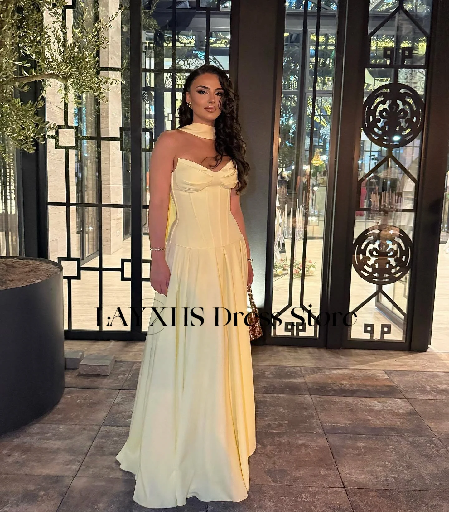 Layxhs simples querida vestidos de noite a linha plissado até o chão vestidos de baile femininos personalizados vestidos quinceañera 2025