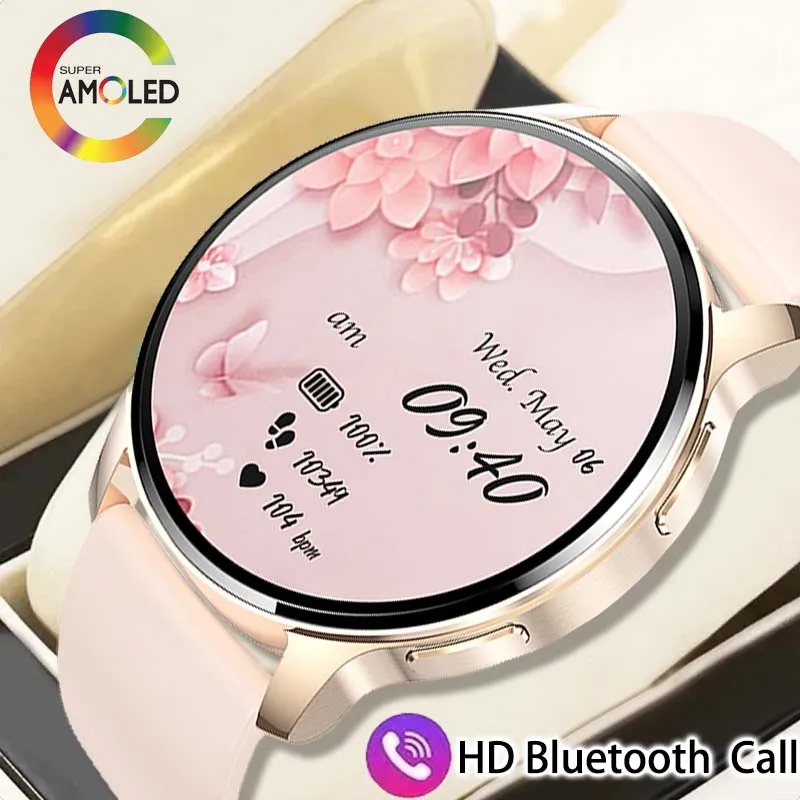 

2024 New women's smart watch heart rate blood oxygen monitoring AI voice Assistant Bluetooth Call smart watch for Android IOS