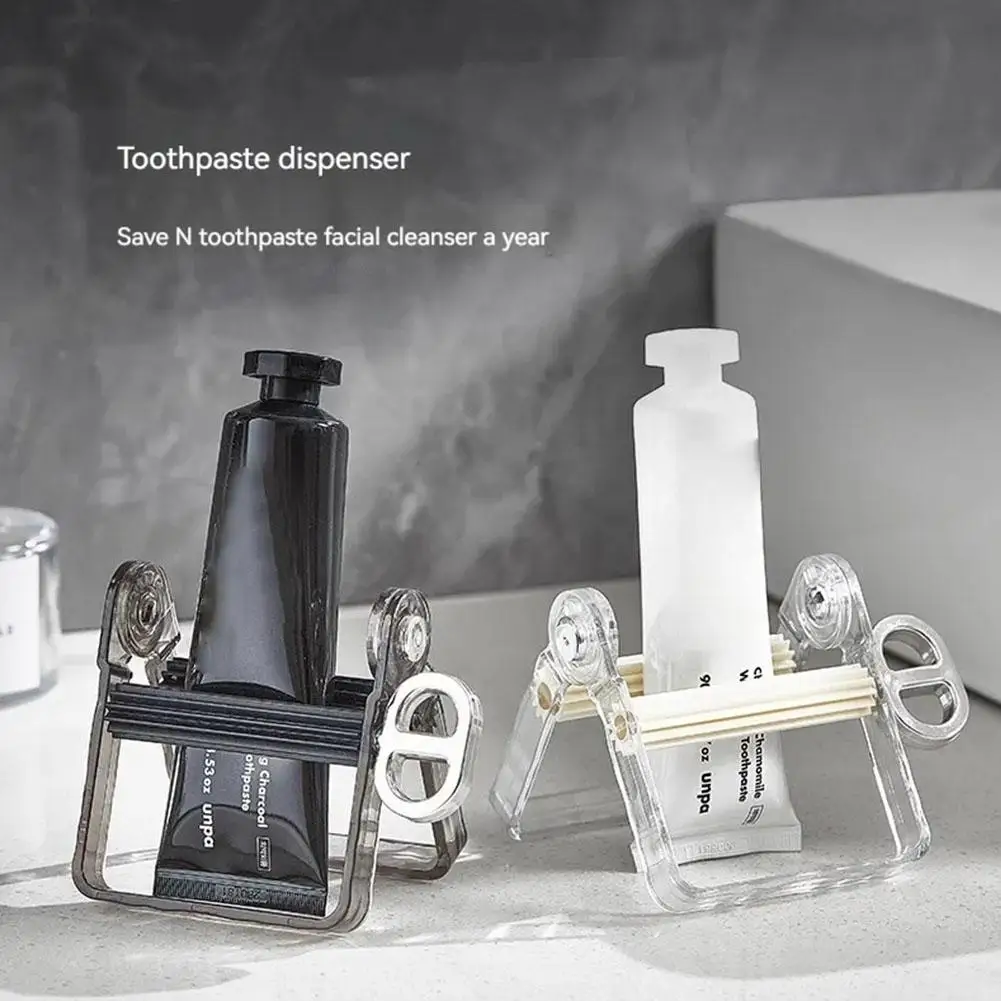 Toothpaste Squeezer Rolling Tube Dispenser Glacier Pattern Manual Extruder Stand For Cosmetic Oil Paint Facial Cleanser