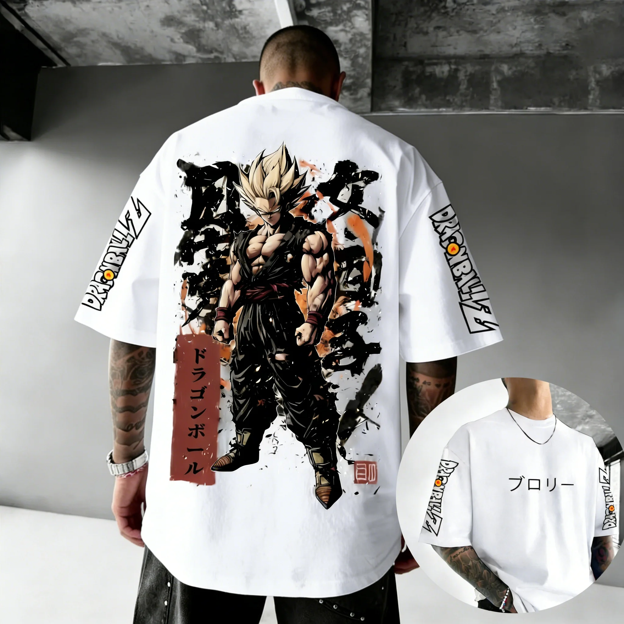 2026 New Hot Summer Dragon Ball Anime Joint T-shirt New Gogeta Printed Men's and Women's Retro Parent Child Top