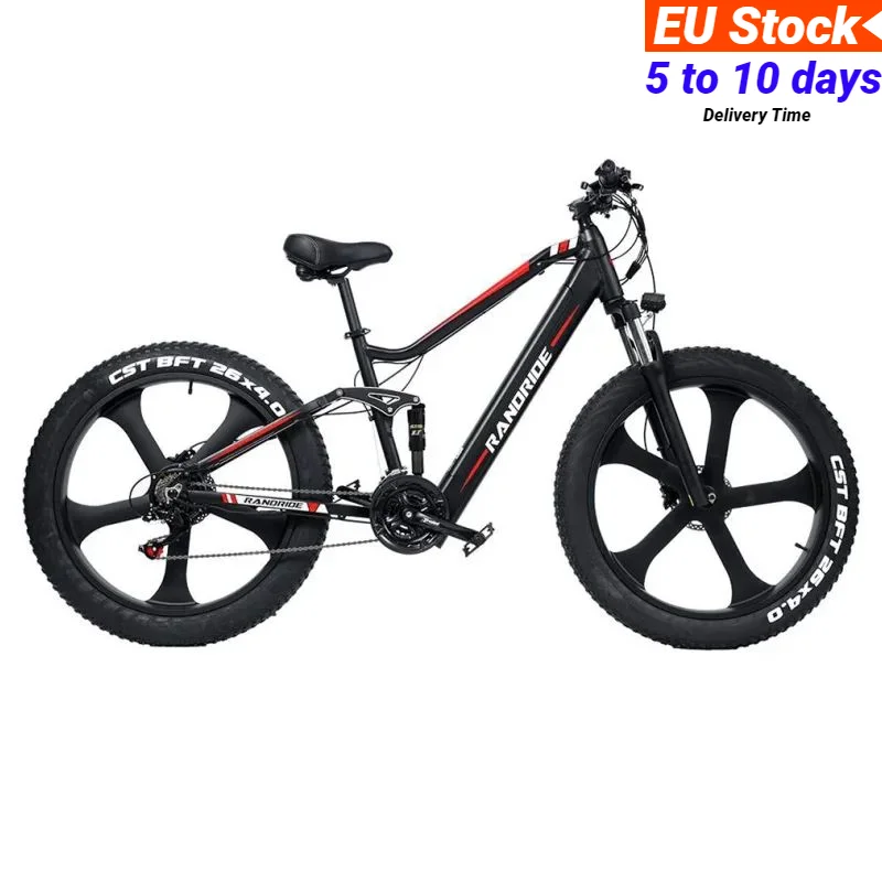 EU Stock 26 Inch Adult Electric Bike For Long Distance Range Of 100km 1000W Fatbike Electric Bicycle For Men High Power Ebike