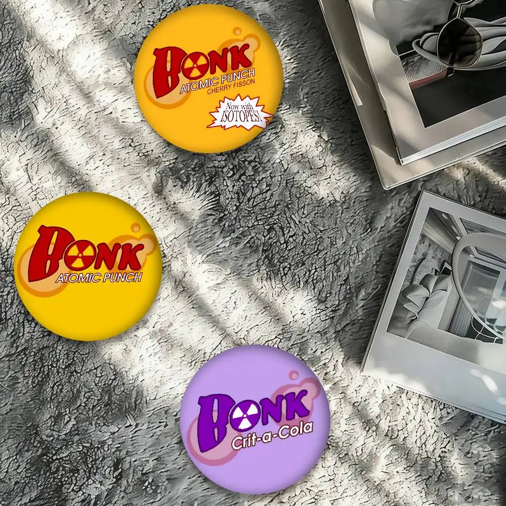 Cartoon Cute Soft Button Pin Bright Printed Icon Gift For Friends Badge Collar Brooch Lapel Pin Metal TF2 Bonk Atomic Punch Logo