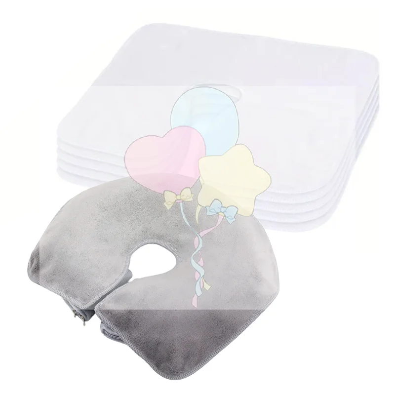 Microfiber Head Pad Towels U-Shaped Facial Pillow Covers Thickened Headrest Cushion Facial Care Beauty SPA Massage Supplies