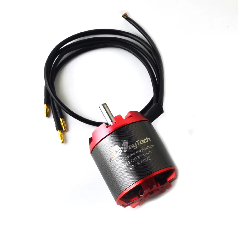 Maytech 6374 190KV Motor Unsealed Cover 8mm Shaft Brushless Sensored Sensorless Engine for Flight Model Cable Camera Esk8