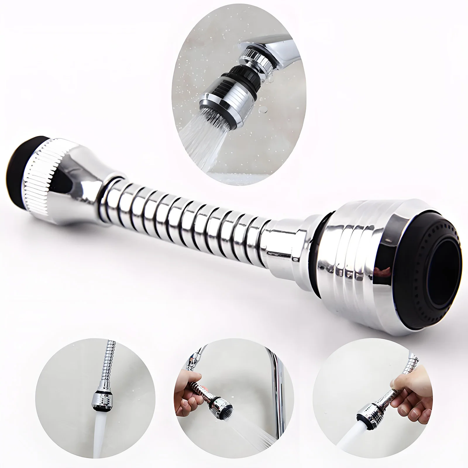 

Kitchen Faucet Extension Extender Booster Shower 360 Degree Rotation Household Water Tap Water Splash Filter Kitchen Water Filte