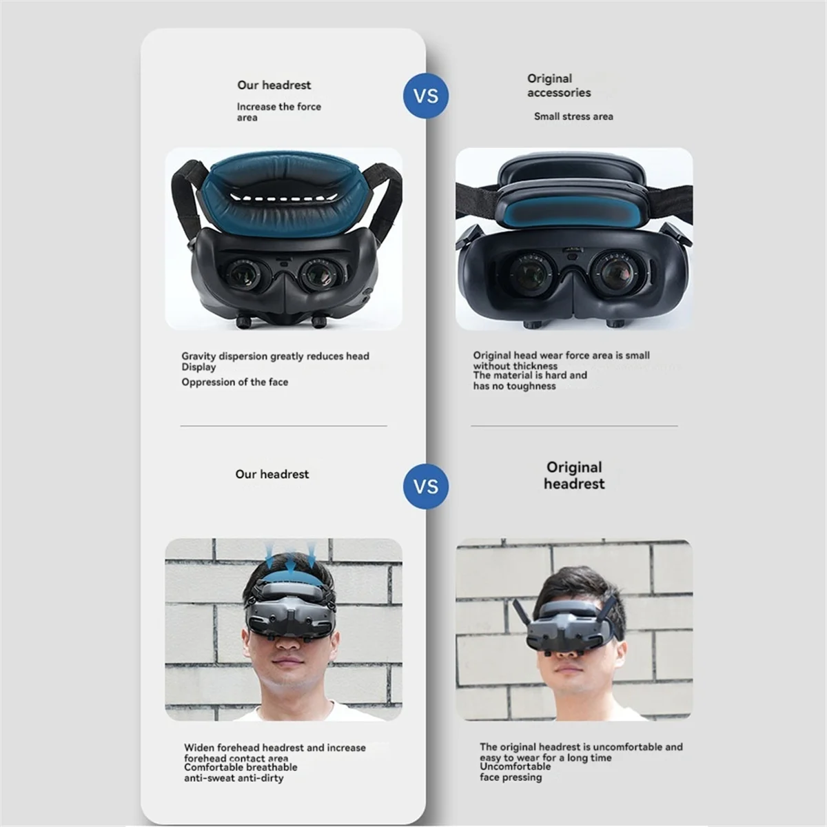 Kit B49CVR pour lunettes DJI 3, lunettes volantes, masque appui-tête pour Avata 2, accessoires croisés