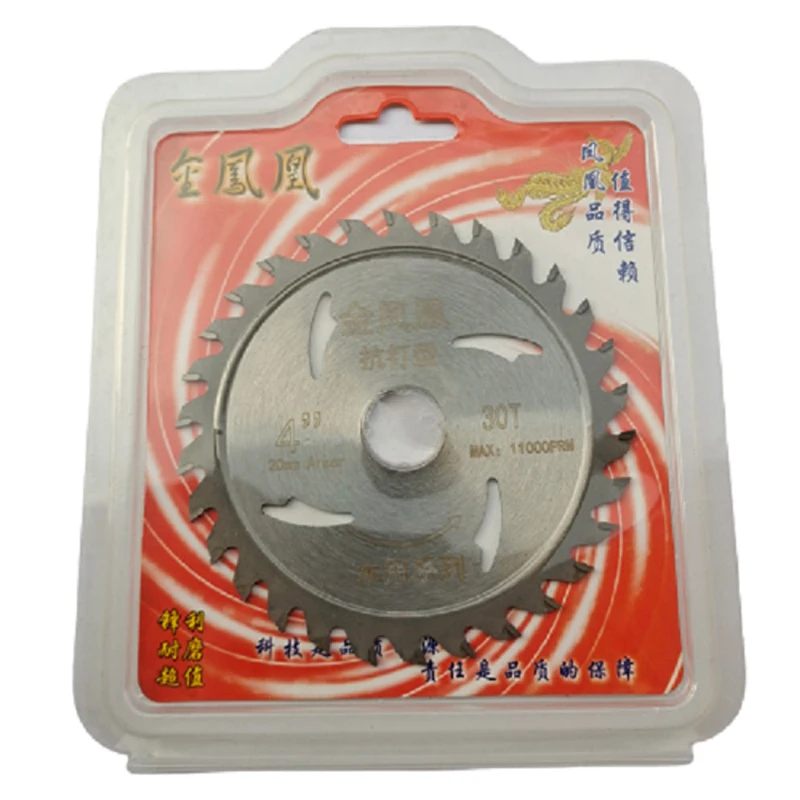 Hoja de sierra de aleación de acero de tungsteno, disco de corte Circular, herramienta de perforación giratoria para madera, plástico, aluminio y acero, 4 pulgadas, 30T, 40T