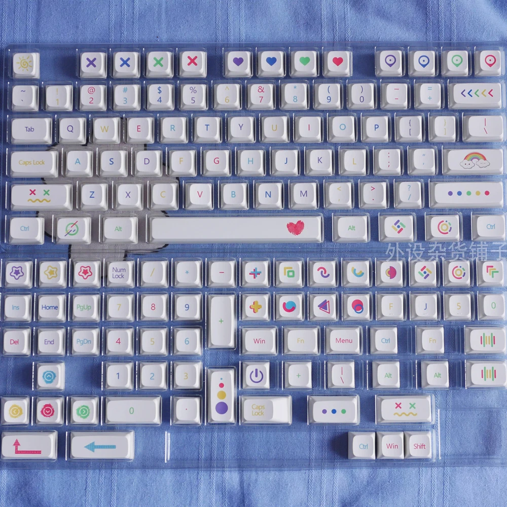 138 Keys/set Pencil Key Caps PBT 5 Sides Dye Subbed Keycap For MX Switch Mechanical Keyboard XDA Profile Free Keycaps Puller