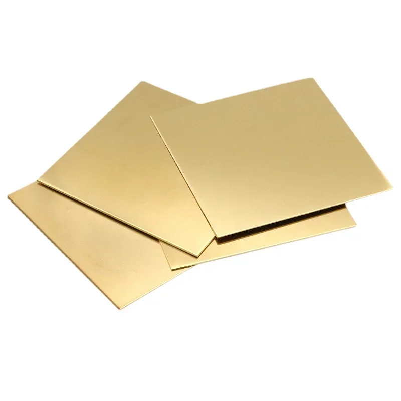 5PC H62 Brass Sheet Thickness 0.5/0.8/1/2*100*100mm Brass Plate Laser Cutting  CNC Frame Model Mould DIY Contruction Brass Pad