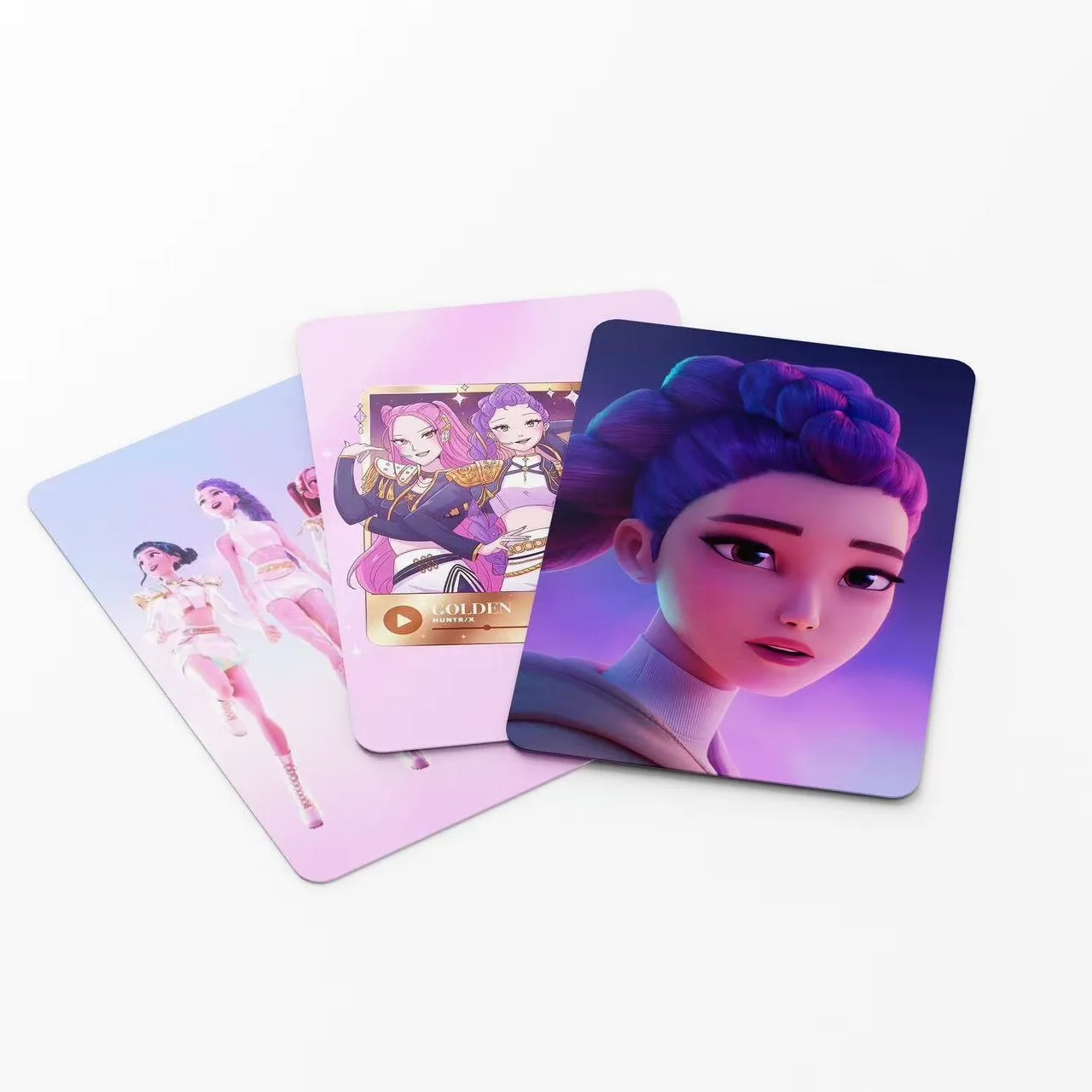 55 قطعة من بطاقات KPop Demon Hunters LOMO مجموعة كاملة، بطاقات ألعاب Huntrix Girls Anime القابلة للجمع، بطاقات ألعاب التداول لمجموعة المعجبين