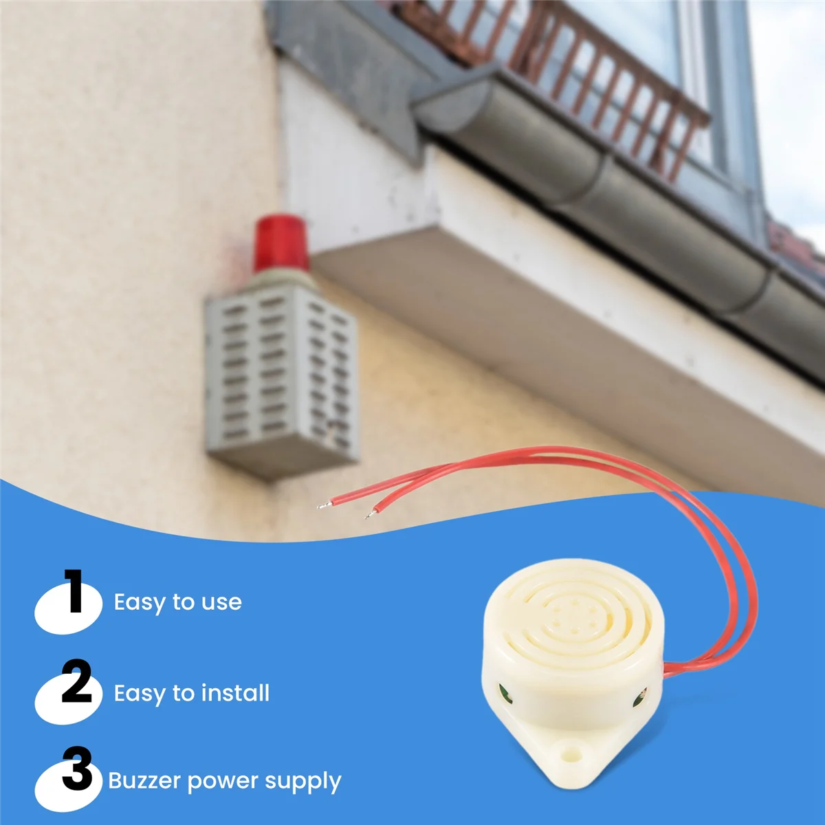 Activity Beep AC 220V buzzer wired power supply 2 alarm wheel