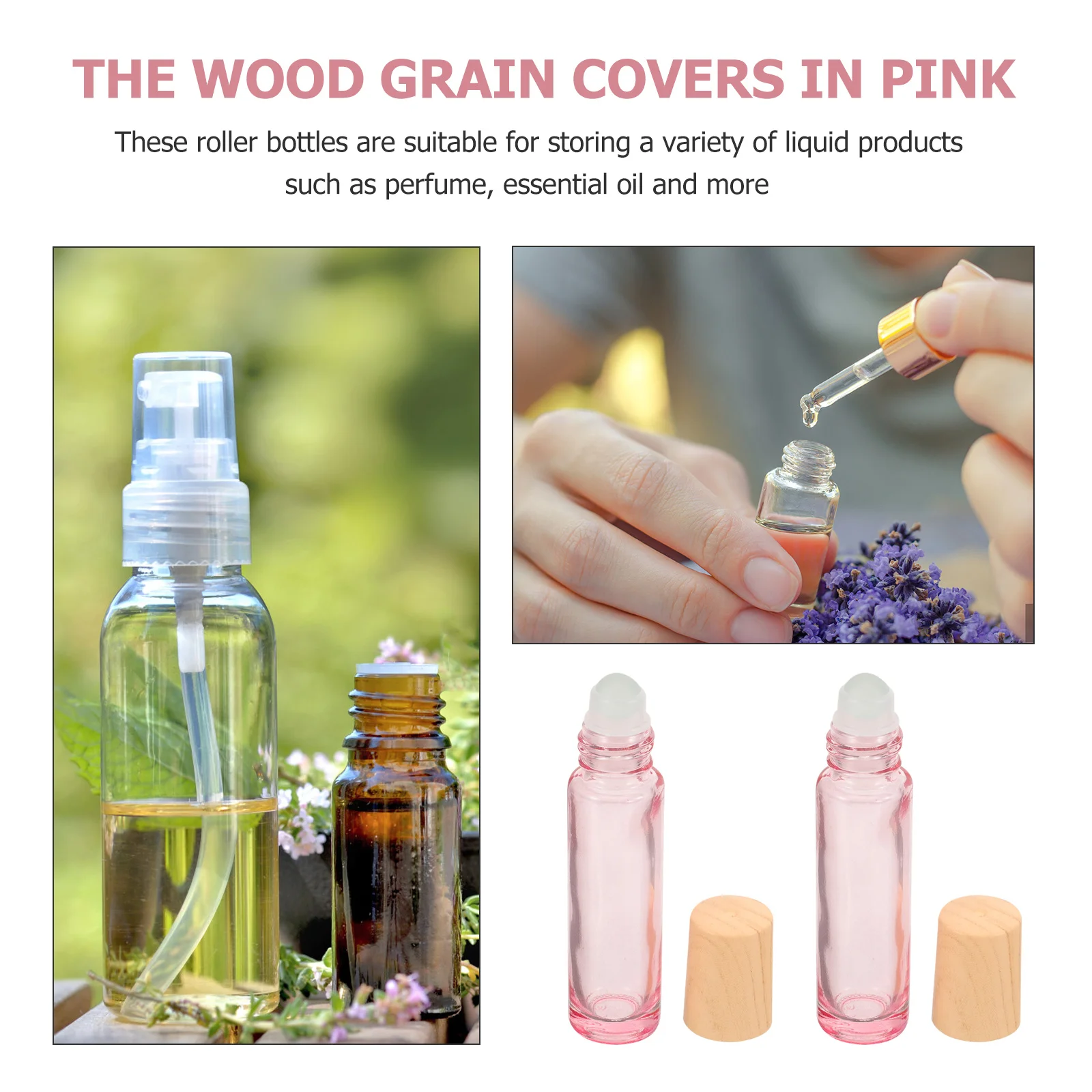 

8Pcs Essential Oil Glass Roller Bottles Leakproof Perfume Dispensers Portable Travel Accessories Roller Bottles for Oils