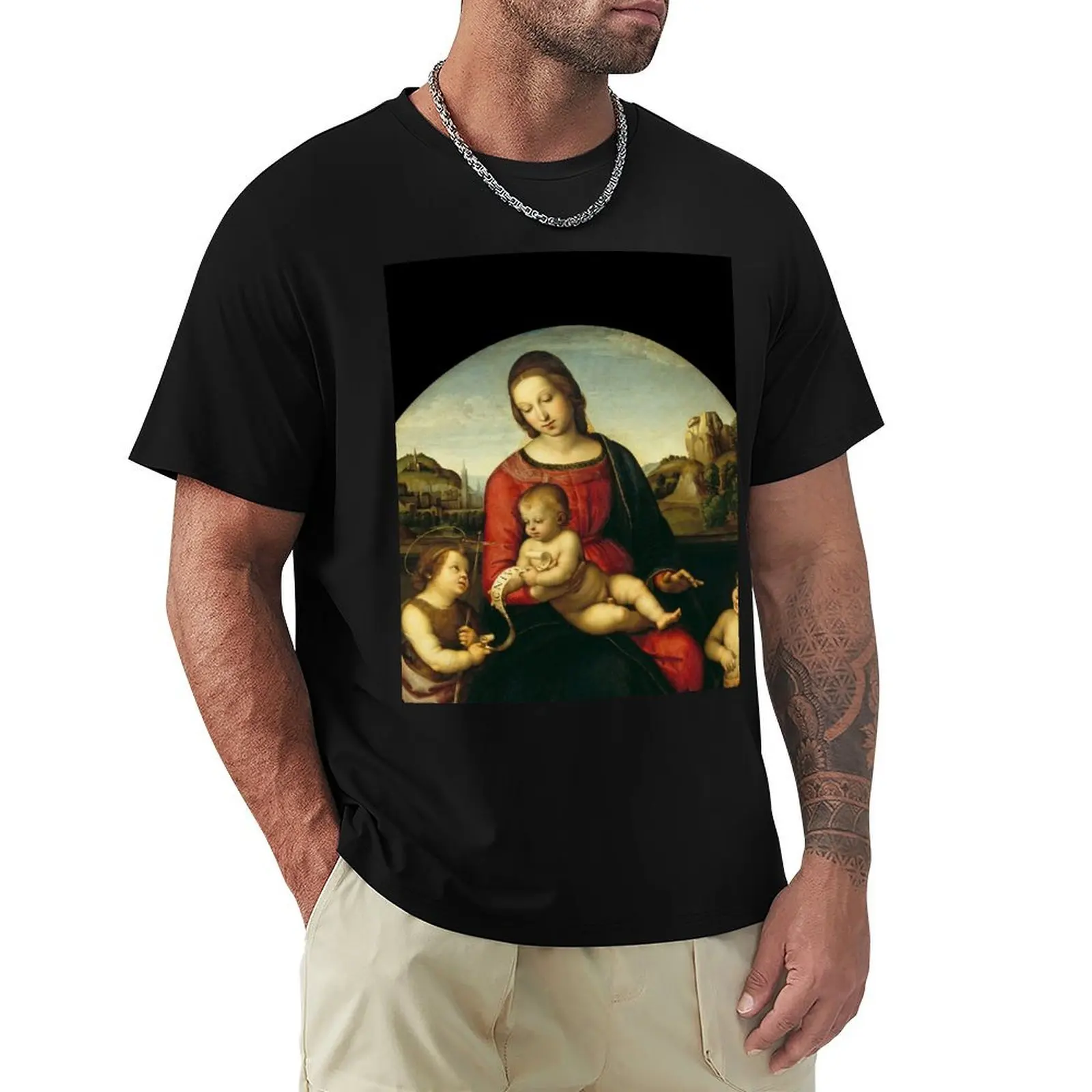 

Italian painting Madonna child by Raphal T-Shirt new gifts and t-shirts sweat oversized t shirt men