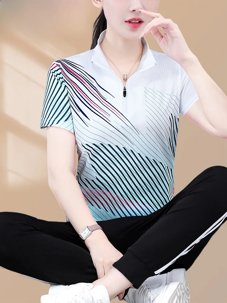 

TUCANO Wooden Du Casual Sports Suit Women Summer 2026 New Small Size Fitn Clothes Stand Collar Qui Dry ort Sve Tw...