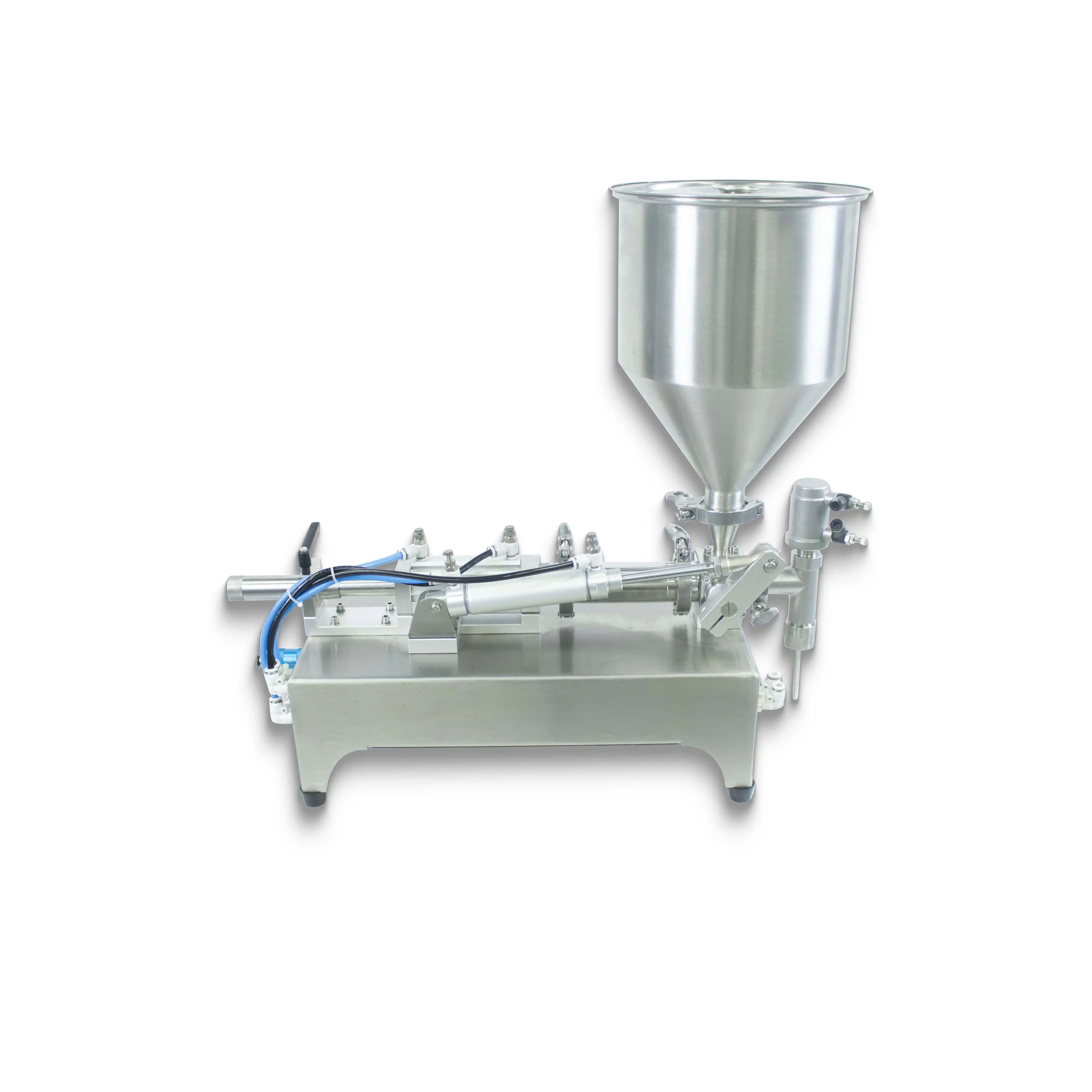 Pneumatic plunger pump semi-automatic liquid filling machine is used for salad cosmetic bottle juice small piston liquid paste f