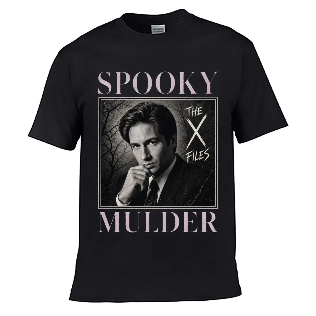 Camiseta de manga corta Spooky Mulder X Files Agent Tribute